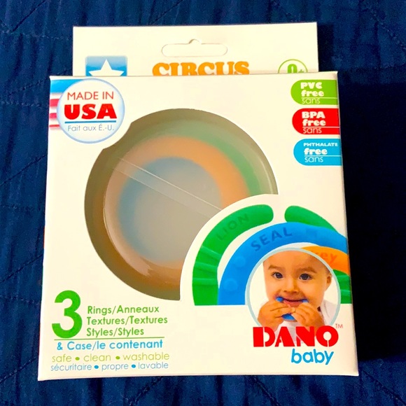Dano Baby Circus Teether Rings, 3 rings. - Picture 4 of 6